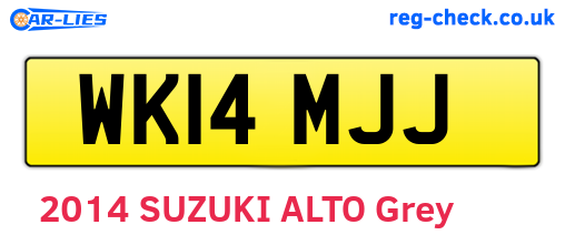 WK14MJJ are the vehicle registration plates.