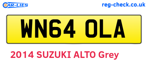 WN64OLA are the vehicle registration plates.