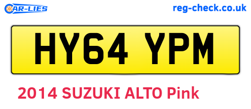 HY64YPM are the vehicle registration plates.
