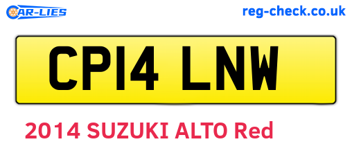 CP14LNW are the vehicle registration plates.