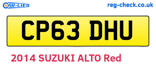 CP63DHU are the vehicle registration plates.