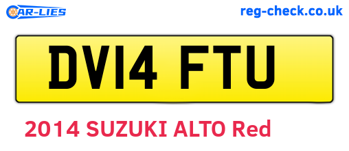 DV14FTU are the vehicle registration plates.