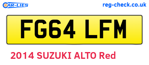 FG64LFM are the vehicle registration plates.