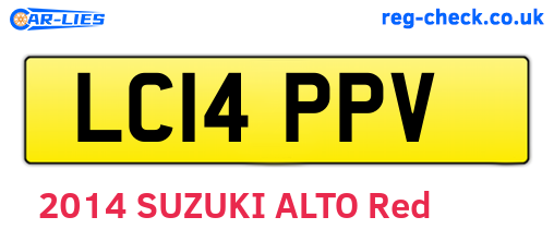 LC14PPV are the vehicle registration plates.