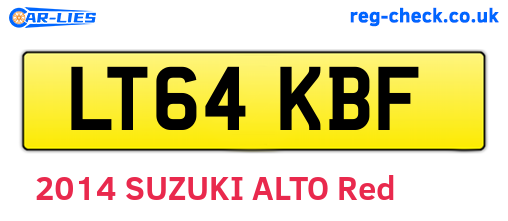 LT64KBF are the vehicle registration plates.