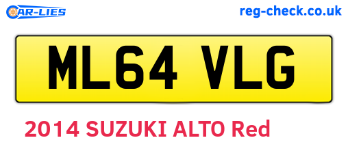 ML64VLG are the vehicle registration plates.