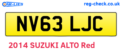 NV63LJC are the vehicle registration plates.