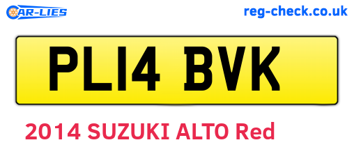 PL14BVK are the vehicle registration plates.