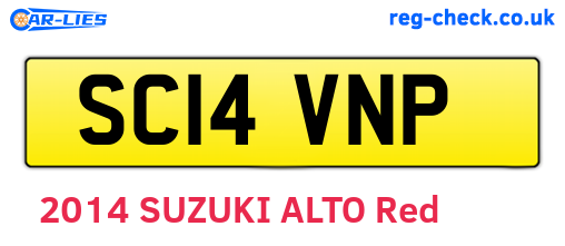 SC14VNP are the vehicle registration plates.