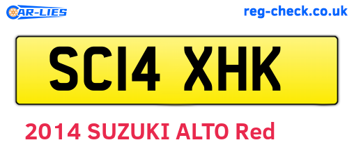 SC14XHK are the vehicle registration plates.