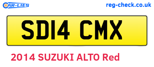 SD14CMX are the vehicle registration plates.