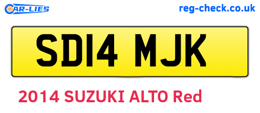 SD14MJK are the vehicle registration plates.