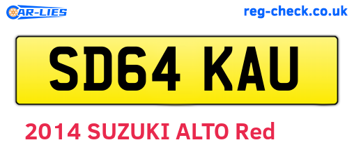 SD64KAU are the vehicle registration plates.