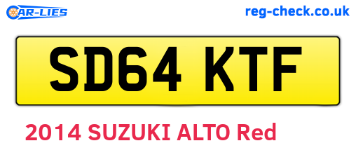 SD64KTF are the vehicle registration plates.
