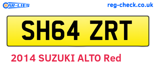 SH64ZRT are the vehicle registration plates.