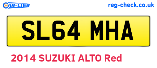 SL64MHA are the vehicle registration plates.