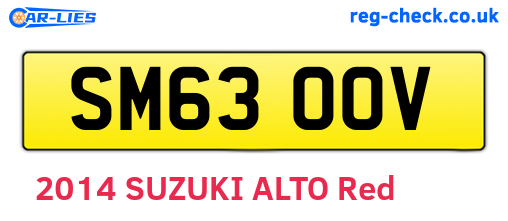 SM63OOV are the vehicle registration plates.