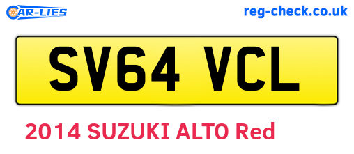 SV64VCL are the vehicle registration plates.