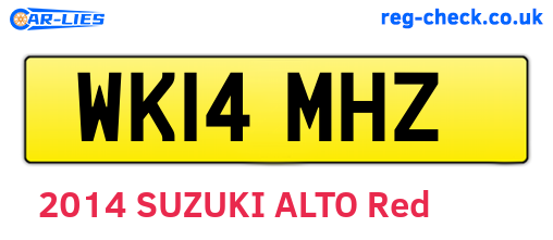 WK14MHZ are the vehicle registration plates.