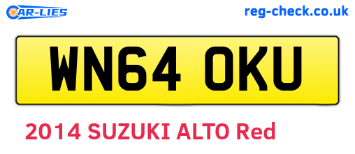 WN64OKU are the vehicle registration plates.