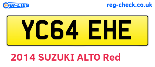 YC64EHE are the vehicle registration plates.