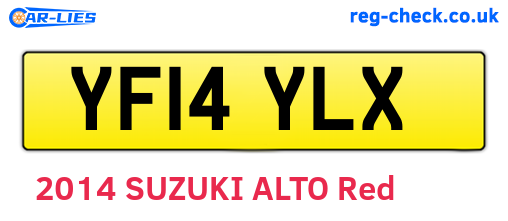 YF14YLX are the vehicle registration plates.