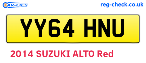 YY64HNU are the vehicle registration plates.