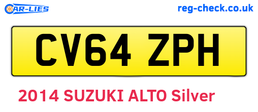 CV64ZPH are the vehicle registration plates.