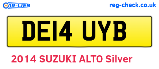 DE14UYB are the vehicle registration plates.