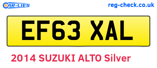 EF63XAL are the vehicle registration plates.