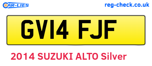 GV14FJF are the vehicle registration plates.