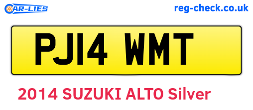 PJ14WMT are the vehicle registration plates.