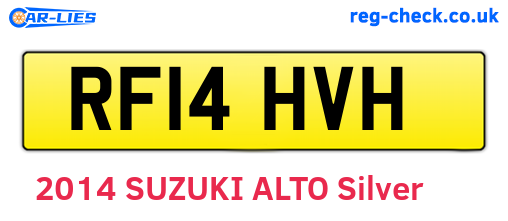 RF14HVH are the vehicle registration plates.