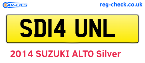 SD14UNL are the vehicle registration plates.