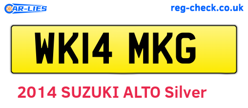 WK14MKG are the vehicle registration plates.