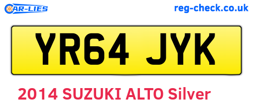 YR64JYK are the vehicle registration plates.
