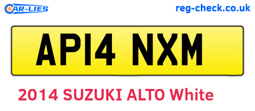 AP14NXM are the vehicle registration plates.