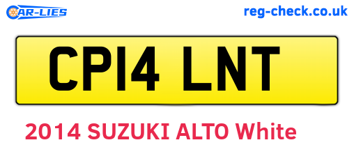 CP14LNT are the vehicle registration plates.