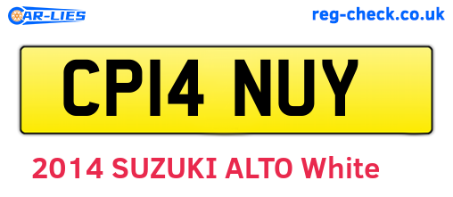 CP14NUY are the vehicle registration plates.