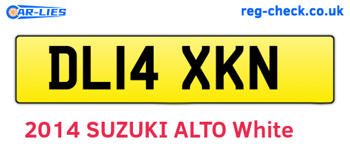 DL14XKN are the vehicle registration plates.
