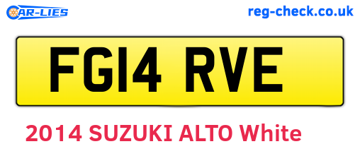 FG14RVE are the vehicle registration plates.