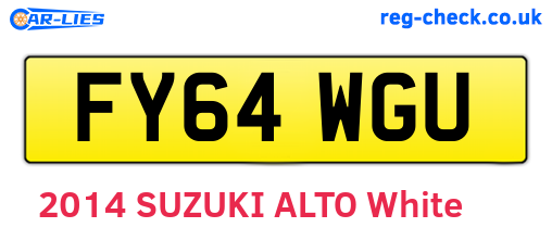 FY64WGU are the vehicle registration plates.