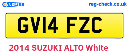 GV14FZC are the vehicle registration plates.