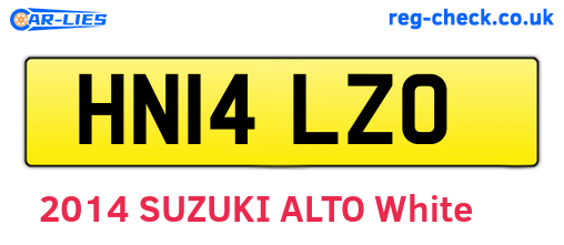 HN14LZO are the vehicle registration plates.
