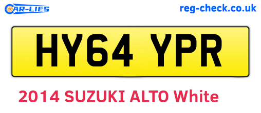 HY64YPR are the vehicle registration plates.