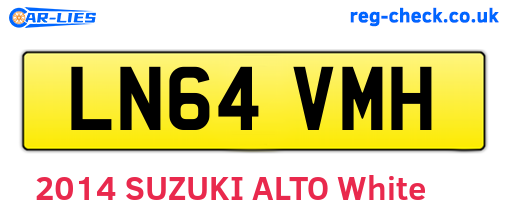 LN64VMH are the vehicle registration plates.