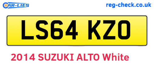 LS64KZO are the vehicle registration plates.
