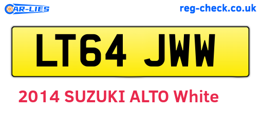 LT64JWW are the vehicle registration plates.