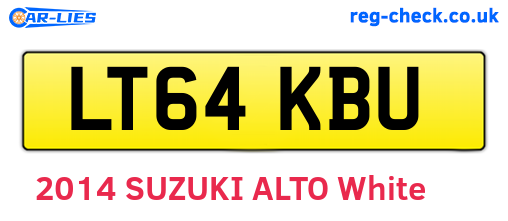LT64KBU are the vehicle registration plates.