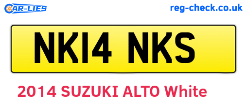 NK14NKS are the vehicle registration plates.